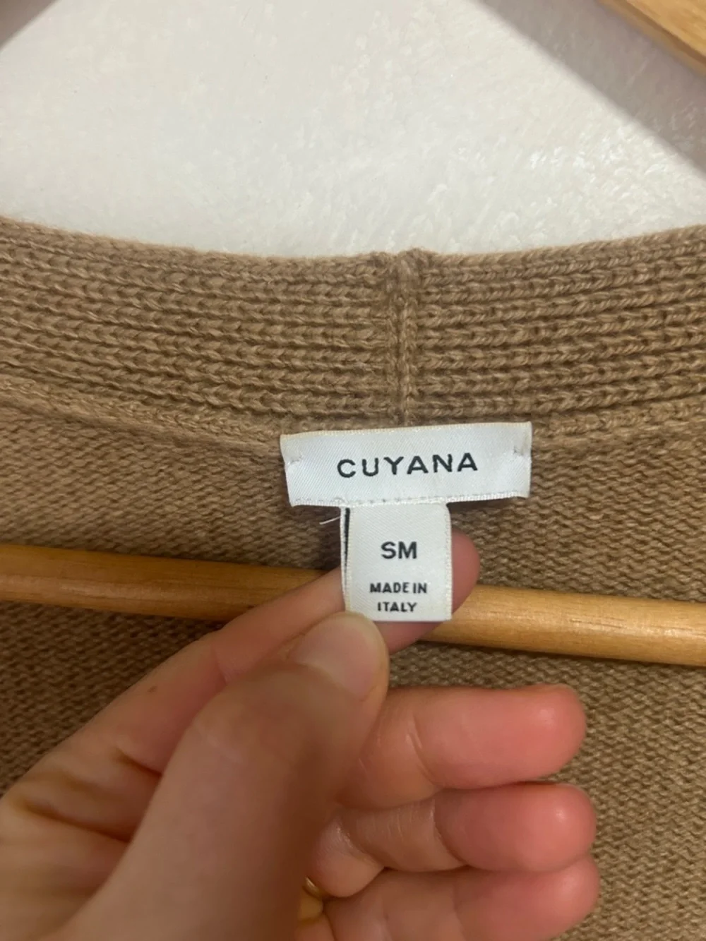 Cuyana Cashmere Wrap Sweater Cardigan | Size Small | Made in Italy - Picture 4 of 9